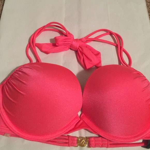 VS Coral Bombshell Custom Embroider tie top - Picture 5 of 5